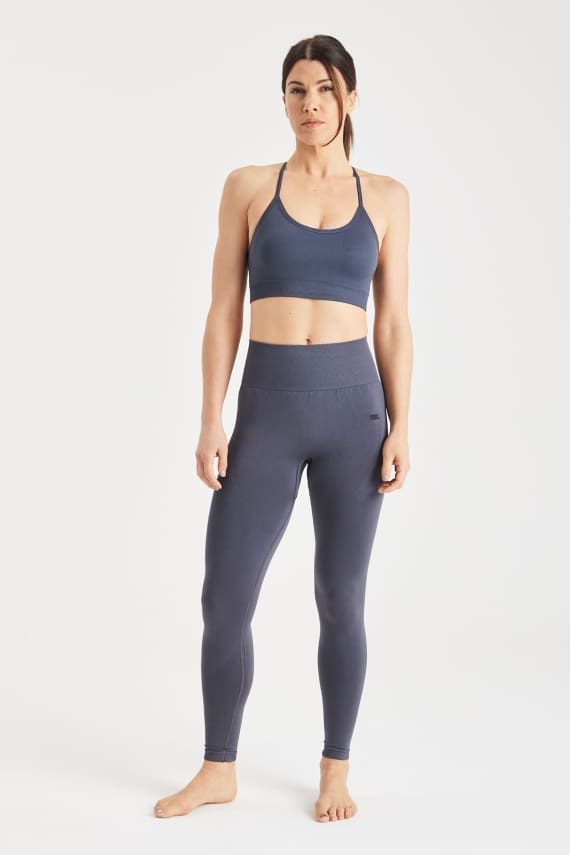 Universal Performance Active 24 7 Full Front No Cap Seamless Sustainable Performance Leggings - Dark Grey